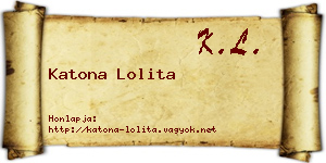 Katona Lolita névjegykártya
