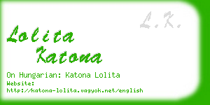 lolita katona business card